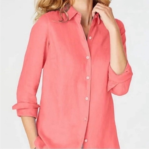 J Jill Love Linen The Essential Shirt - Picture 1 of 5